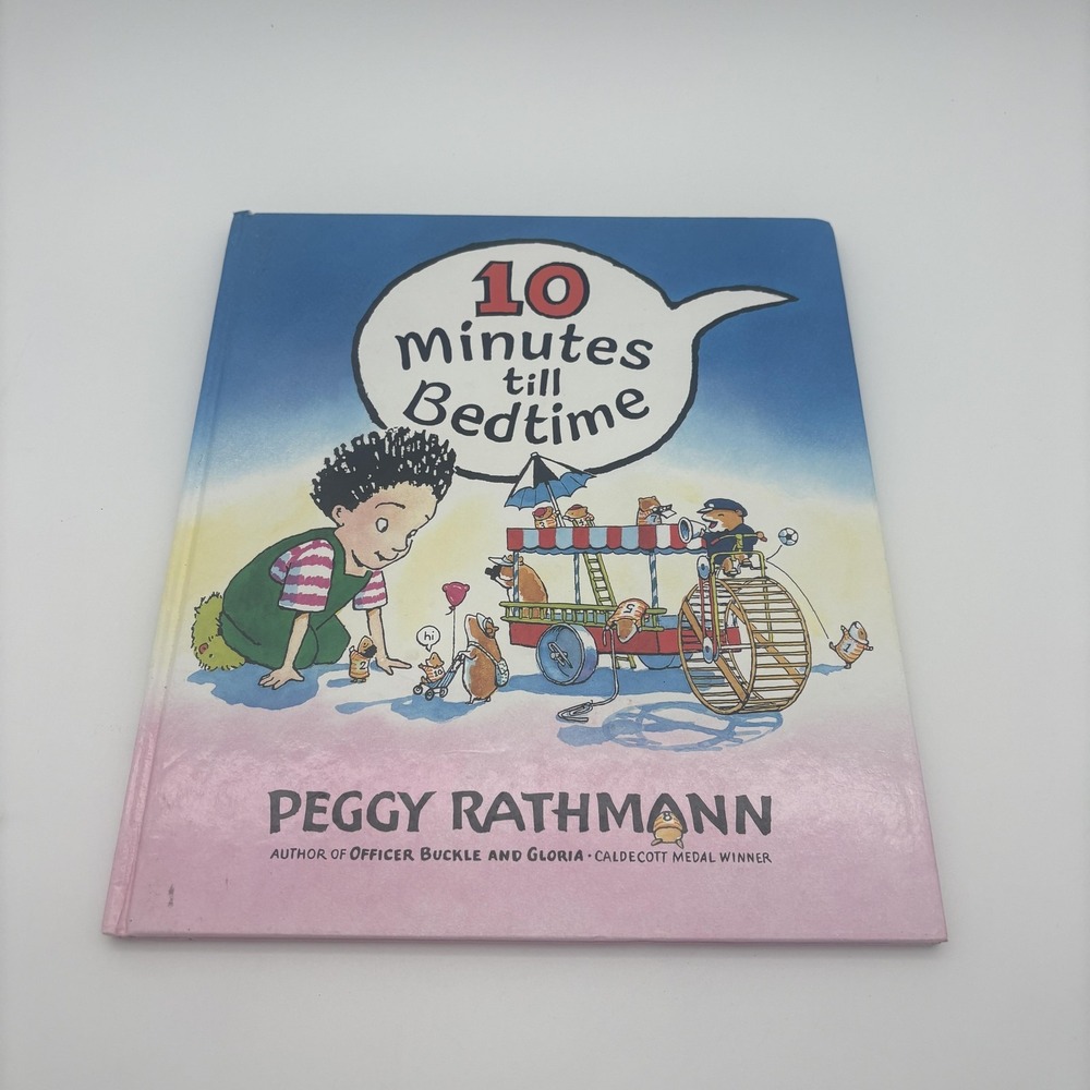 Vintage 10 Minutes Till Bedtime Peggy‎ Rathmann Putnam Blue HC Kids Picture Book